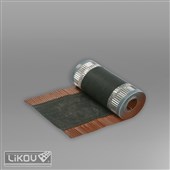 LIKOV Větrací hliníkový samolepící pás hřebene ALU VLIES š. 300mm, délka 5bm, cihlová